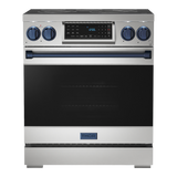 RSE30-BLU - Gordon Ramsay by THOR Kitchen 30 Inch Professional Electric Range with Tilt Panel Touch Control in Stainless Steel/Navy Blue