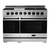 RSG48E-BLK - Gordon Ramsay by THOR Kitchen 48 Inch Professional Gas Range with Double Oven in Stainless Steel/Black