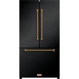 RF3621CTD00-BRZ - Gordon Ramsay by THOR Kitchen 36 Inch 20.3 cu ft French Door Counter Depth Refrigerator with Ice Maker in Black/Bronze