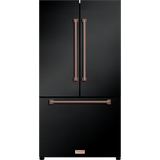 RF3621CTD00-RSG - Gordon Ramsay by THOR Kitchen 36 Inch 20.3 cu ft French Door Counter Depth Refrigerator with Ice Maker in Black/Rose Gold
