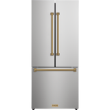 RF3017FFD99-BRZ - Gordon Ramsay by THOR Kitchen 30 Inch 17.7 cu ft French Door Counter Depth Refrigerator with Ice Maker in Stainless Steel/Bronze