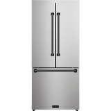 RF3017FFD99-BLK - Gordon Ramsay by THOR Kitchen 30 Inch 17.7 cu ft French Door Counter Depth Refrigerator with Ice Maker in Stainless Steel/Black