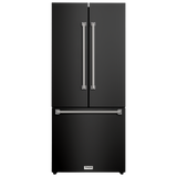 RF3017FFD00-SS - Gordon Ramsay by THOR Kitchen 30 Inch 17.7 cu ft French Door Counter Depth Refrigerator with Ice Maker in Black/Stainless Steel