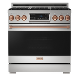 RSG36-RSG - Gordon Ramsay by THOR Kitchen 36 Inch Professional Gas Range with Tilt Panel Touch Control in Stainless Steel/Rose Gold
