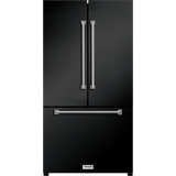 RF3621CTD00-SS - Gordon Ramsay by THOR Kitchen 36 Inch 20.3 cu ft French Door Counter Depth Refrigerator with Ice Maker in Black/Stainless Steel