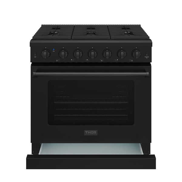 LRG3601UBLP - 36 Inch L-Series Professional Liquid Propane Range in Bl ...