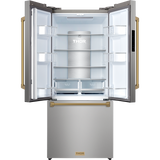 RF3017FFD99-BRZ - Gordon Ramsay by THOR Kitchen 30 Inch 17.7 cu ft French Door Counter Depth Refrigerator with Ice Maker in Stainless Steel/Bronze