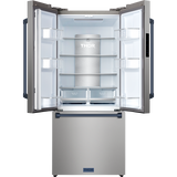 RF3017FFD99-BLU - Gordon Ramsay by THOR Kitchen 30 Inch 17.7 cu ft French Door Counter Depth Refrigerator with Ice Maker in Stainless Steel/Navy Blue