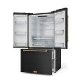 RF3621CTD00-BRZ - Gordon Ramsay by THOR Kitchen 36 Inch 20.3 cu ft French Door Counter Depth Refrigerator with Ice Maker in Black/Bronze