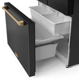 RF3621CTD00-BRZ - Gordon Ramsay by THOR Kitchen 36 Inch 20.3 cu ft French Door Counter Depth Refrigerator with Ice Maker in Black/Bronze