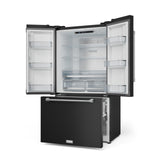 RF3621CTD00-SS - Gordon Ramsay by THOR Kitchen 36 Inch 20.3 cu ft French Door Counter Depth Refrigerator with Ice Maker in Black/Stainless Steel