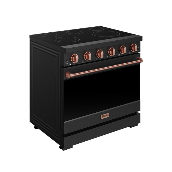 RSE36PB-RSG - 36 Inch Professional Electric Range in Black/Rose Gold ...