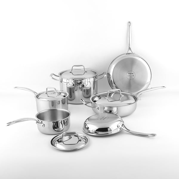 SSC10P - 10-Piece Tri-ply Stainless Steel Cookware Set ...