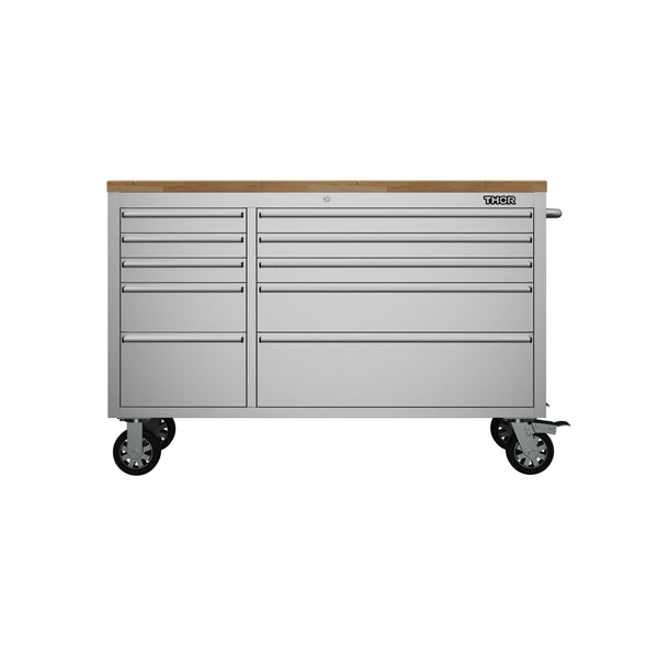 TC5510 - 55 Inch 10-Drawer Mobile Work Bench in Stainless Steel ...