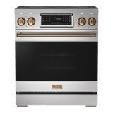 RSE30-BRZ - Gordon Ramsay by THOR Kitchen 30 Inch Professional Electric Range with Tilt Panel Touch Control in Stainless Steel/Bronze