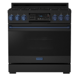 RSG36B-BLU - Gordon Ramsay by THOR Kitchen 36 Inch Professional Gas Range with Tilt Panel Touch Control in Black/Navy Blue