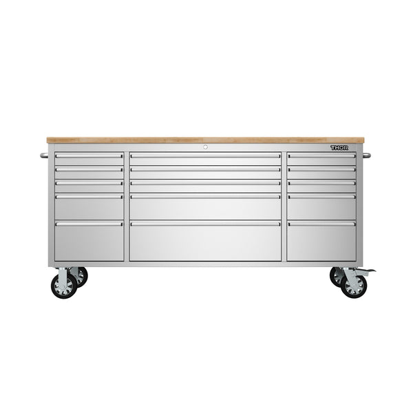 TC7215 - 72-Inch Premium 15 Drawer Mobile Workbench – Stainless Steel ...