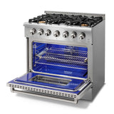 HRG3618U - 36 Inch Professional Gas Range in Stainless Steel