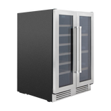TBC2401DI - 24 Inch French Door Wine and Beverage Center, 21 Wine Bottle Capacity and 95 Can Capacity